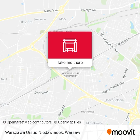Карта Warszawa Ursus Niedźwiadek