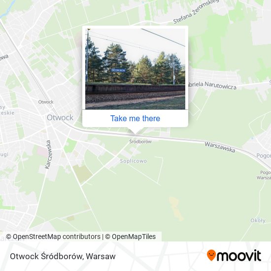 Otwock Śródborów map