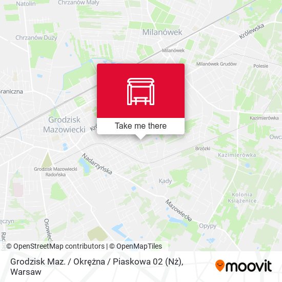 Grodzisk Maz. / Okrężna / Piaskowa 02 (Nż) map