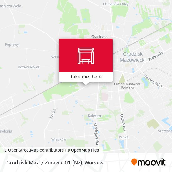 Карта Grodzisk Maz. / Żurawia (Nż)