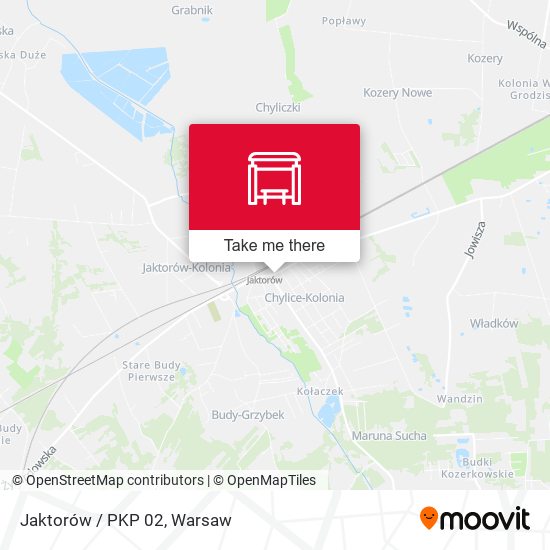 Jaktorów / PKP map