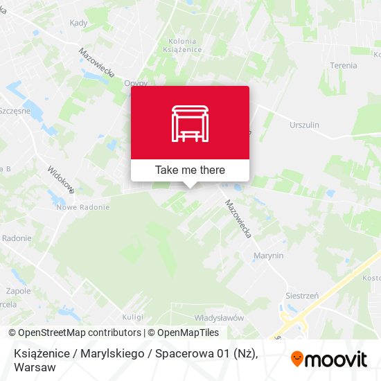 Карта Książenice / Marylskiego / Spacerowa (Nż)