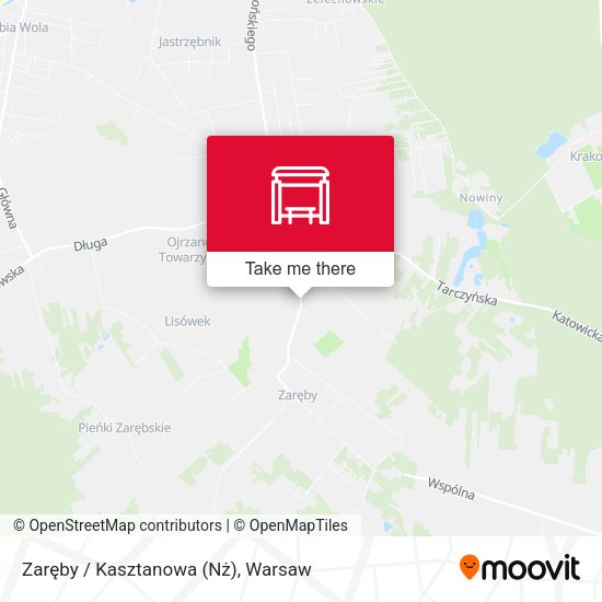 Zaręby / Kasztanowa (Nż) map