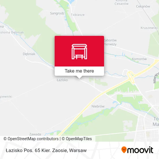 Карта Łazisko Pos. 65 Kier. Zaosie