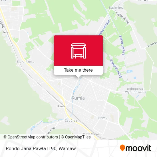 Rondo Jana Pawła II 90 map