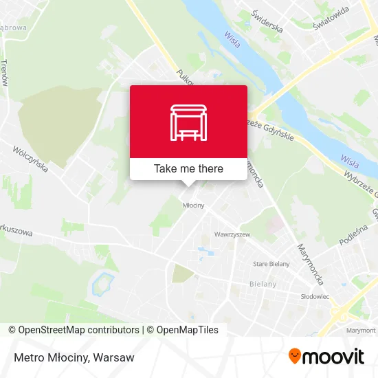 Карта Metro Młociny