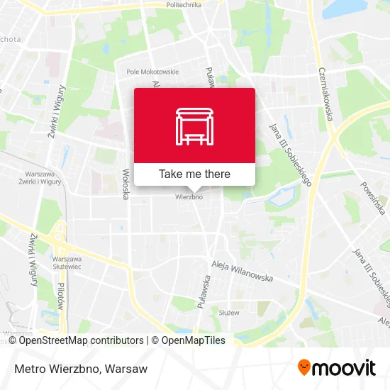Карта Metro Wierzbno
