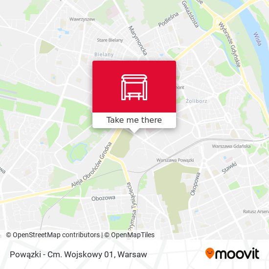 Powązki-Cm. Wojskowy map