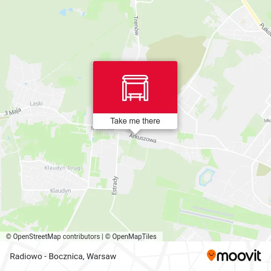 Radiowo - Bocznica map