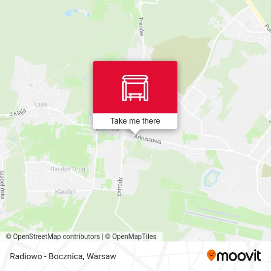 Radiowo - Bocznica map