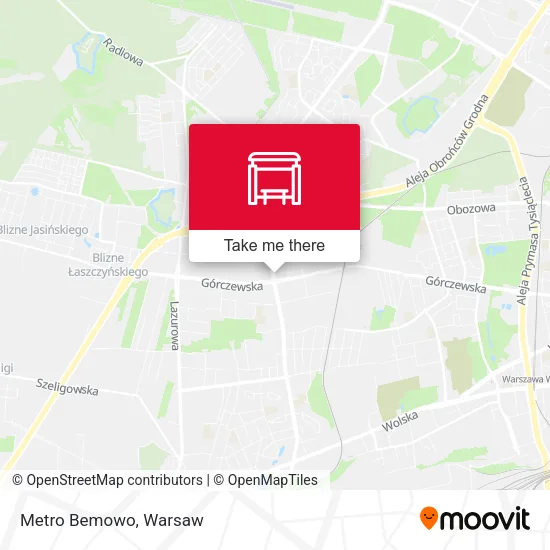 Карта Metro Bemowo