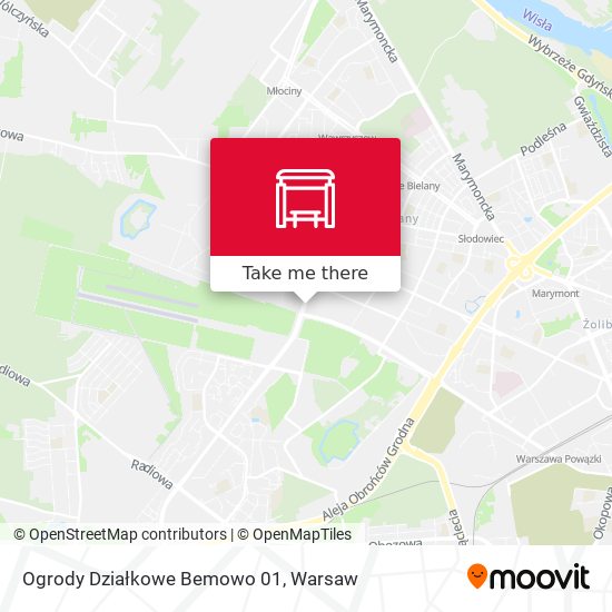 Ogrody Działkowe Bemowo map