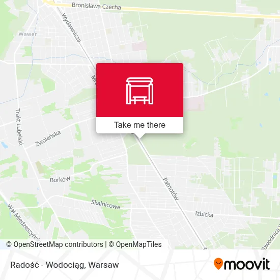 Radość - Wodociąg map