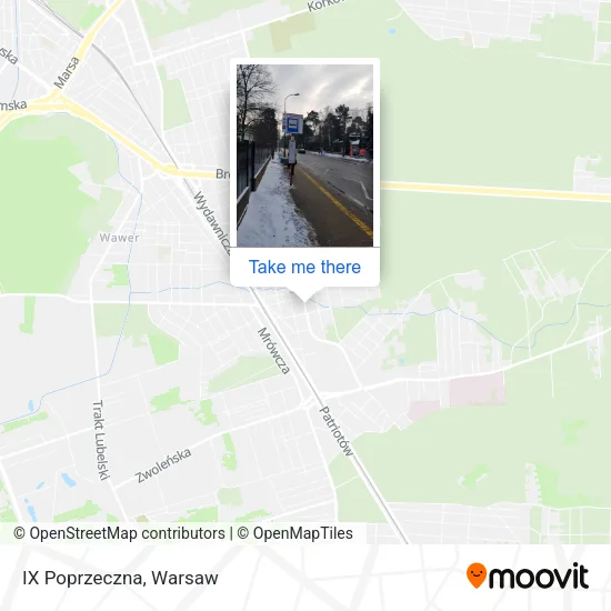 IX Poprzeczna map