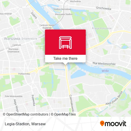 Legia-Stadion map