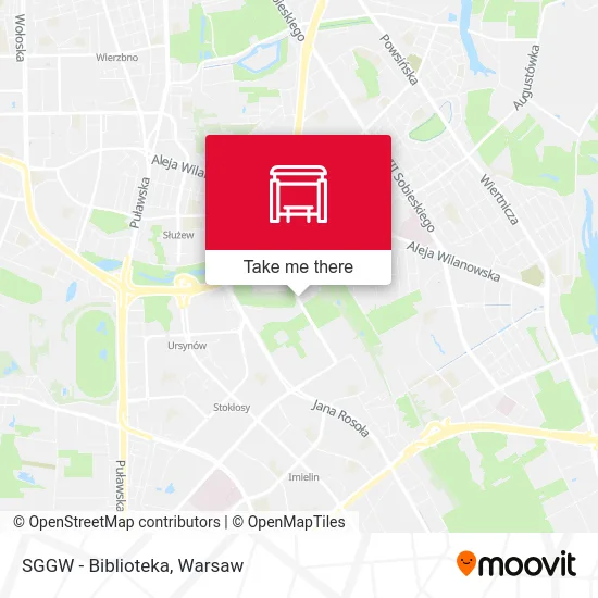 SGGW - Biblioteka map