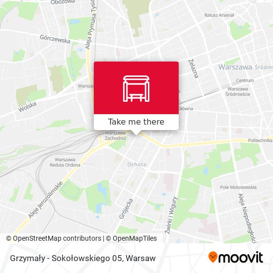 Grzymały-Sokołowskiego map