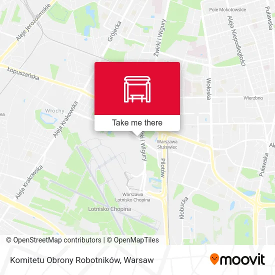 Карта Komitetu Obrony Robotników