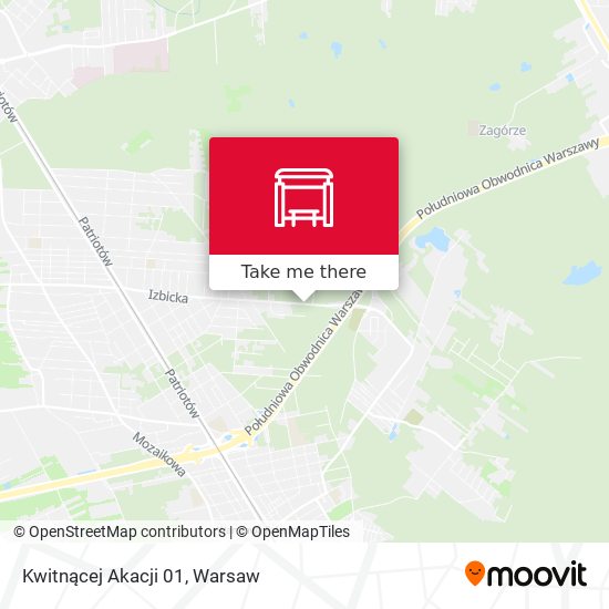 Kwitnącej Akacji map