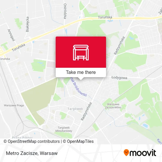 Карта Metro Zacisze