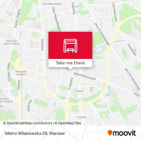 Metro Wilanowska map