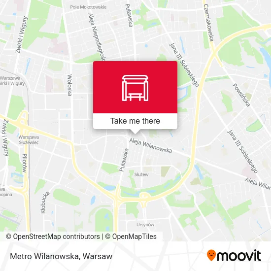 Карта Metro Wilanowska