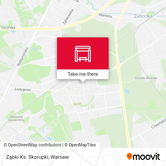 Карта Ząbki Ks. Skorupki