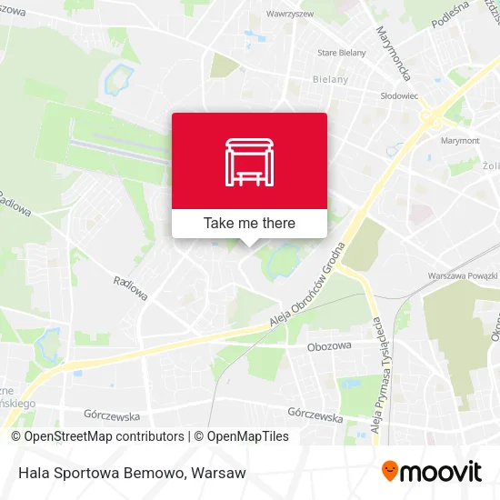 Карта Hala Sportowa Bemowo