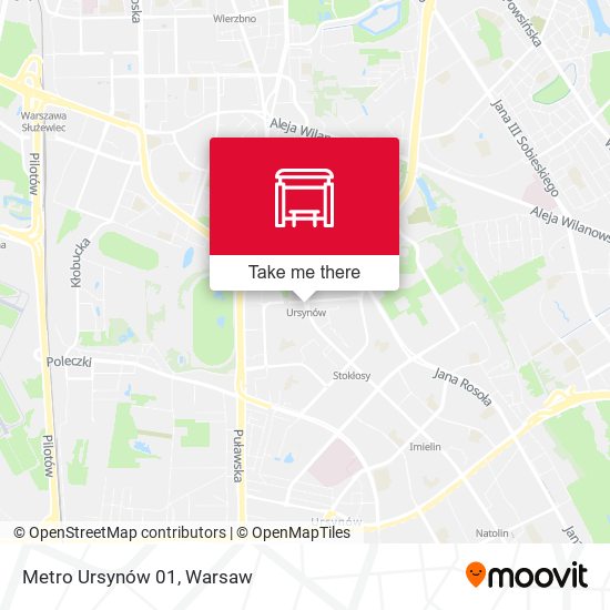 Metro Ursynów map