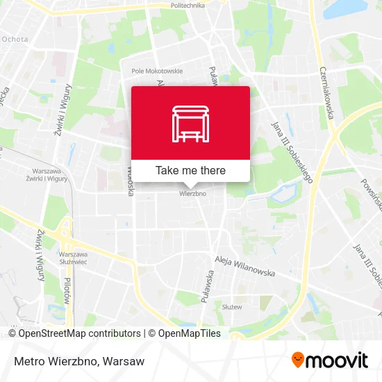 Карта Metro Wierzbno