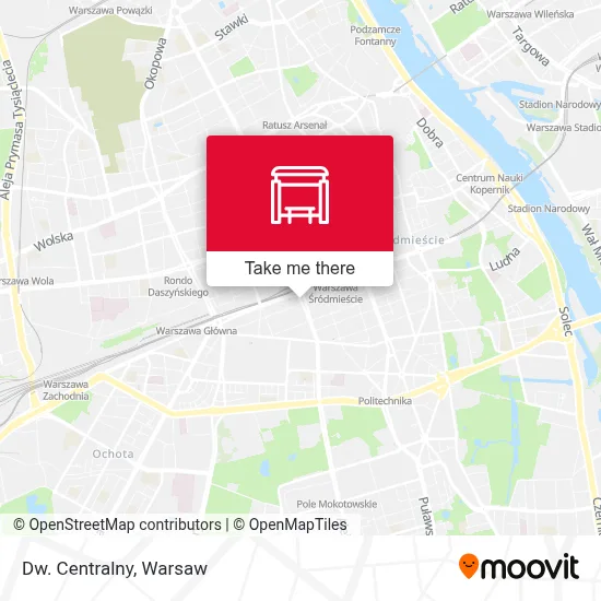 Dw. Centralny map