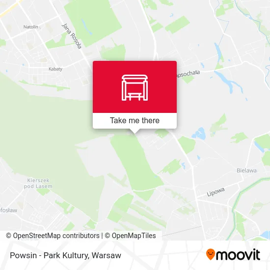 Карта Powsin - Park Kultury