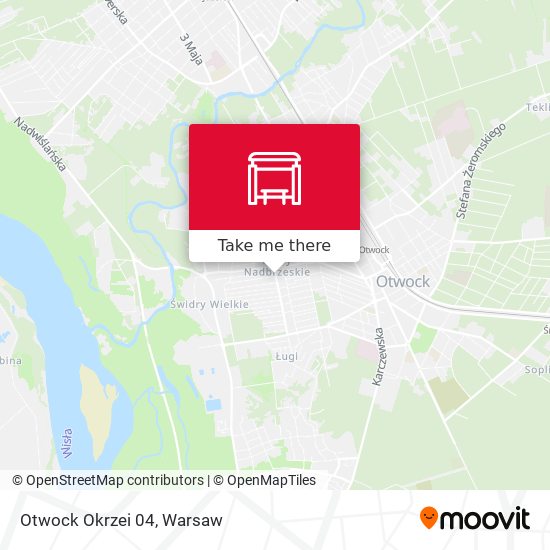 Otwock Okrzei map