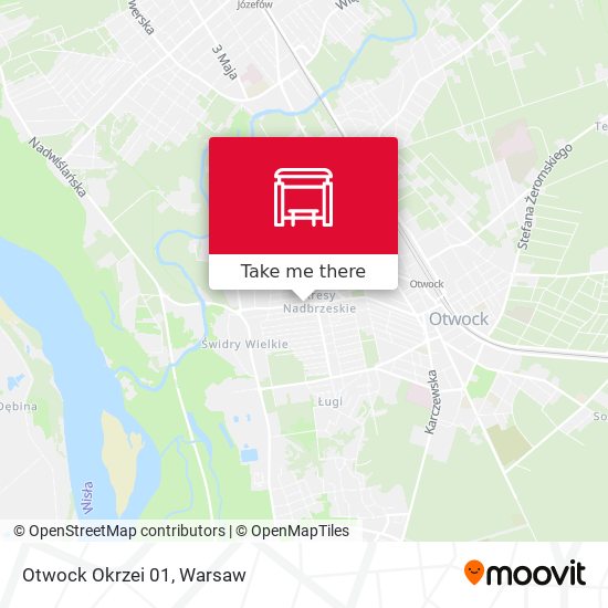 Otwock Okrzei map