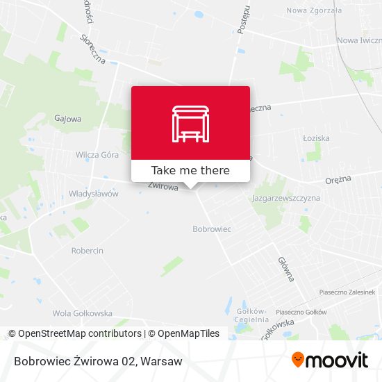 Bobrowiec Żwirowa map