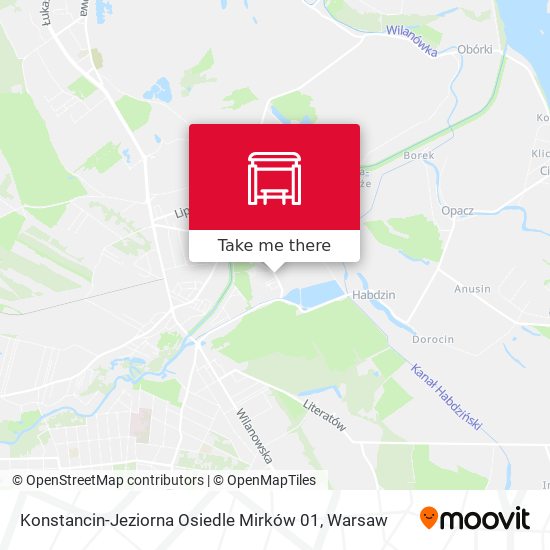 Konstancin-Jeziorna Osiedle Mirków map