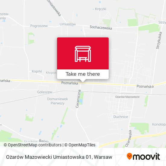 Ożarów Mazowiecki Umiastowska map