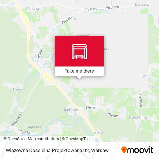 Карта Wiązowna Kościelna Projektowana 02