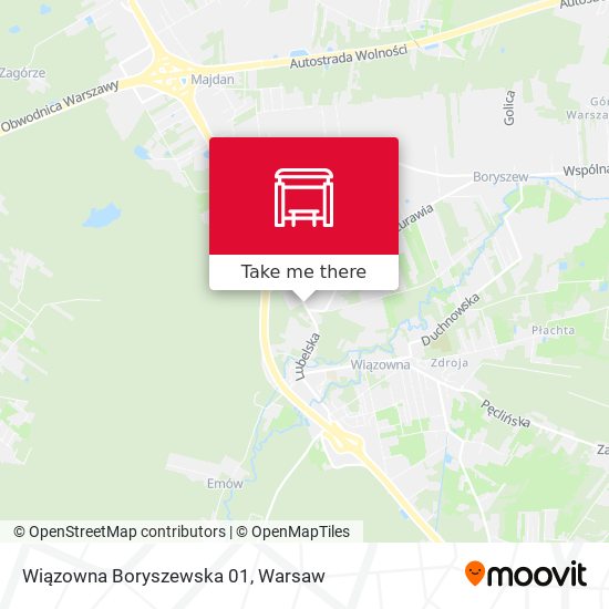 Wiązowna Boryszewska map