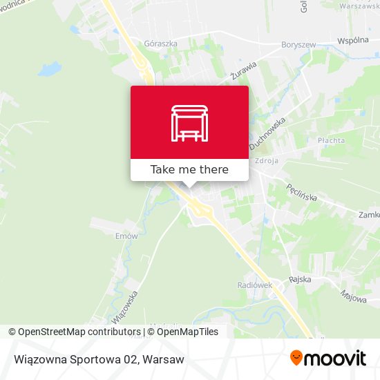 Wiązowna Sportowa map