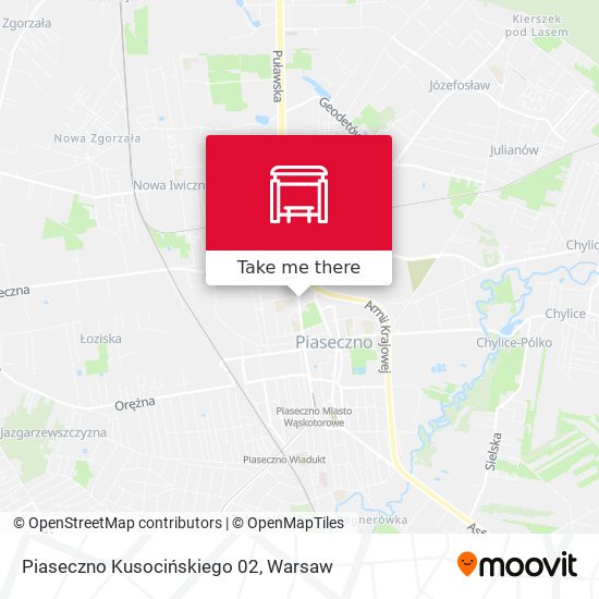 Piaseczno Kusocińskiego 02 map