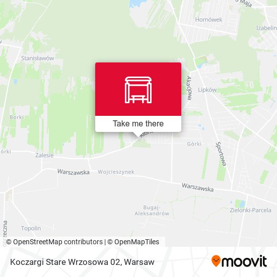 Карта Koczargi Stare Wrzosowa