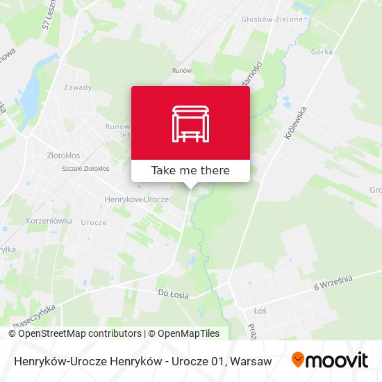 Карта Henryków-Urocze Henryków - Urocze 01