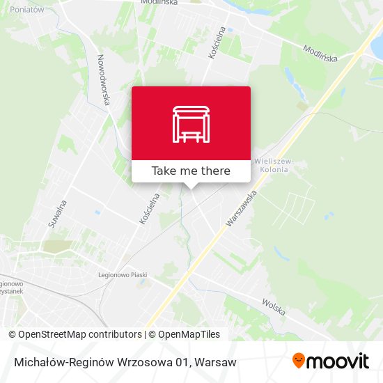 Michałów-Reginów Wrzosowa map