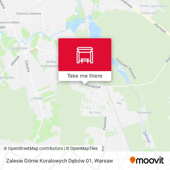 Zalesie Górne Koralowych Dębów 01 map