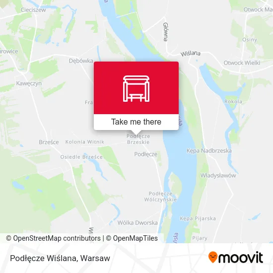 Карта Podłęcze Wiślana