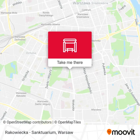 Rakowiecka - Sanktuarium map