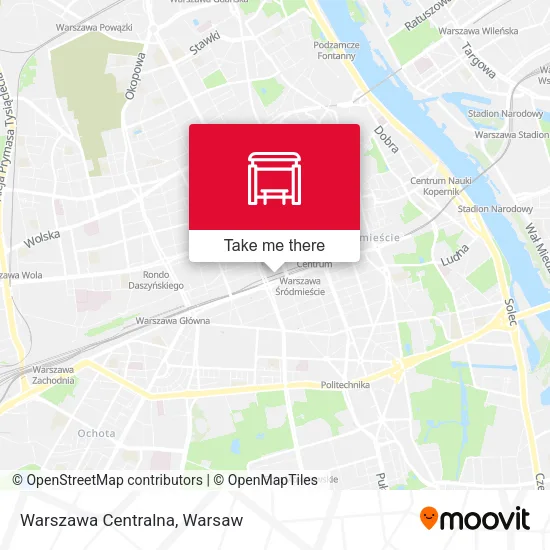 Карта Warszawa Centralna