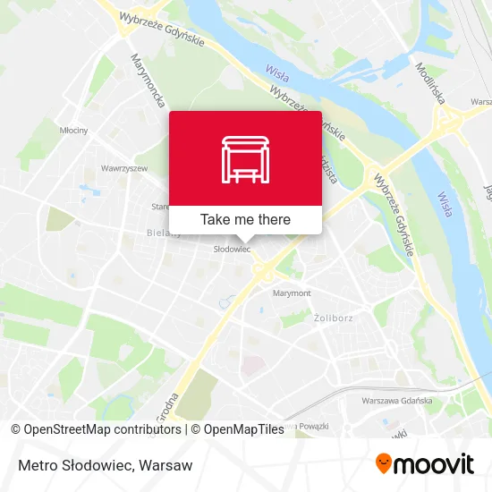 Metro Słodowiec map