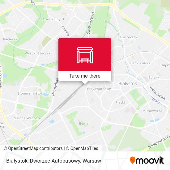 Białystok, Dworzec Autobusowy map